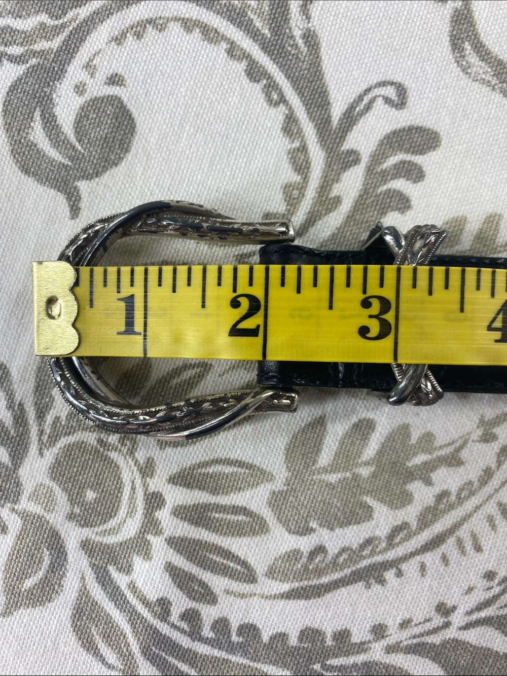 Vintage Brighton belt leather western Black Silver Size ML 32 - Picture 12 of 13